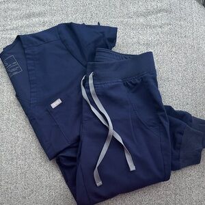 Figs navy blue scrub set. Size XXS